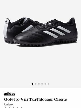 adidas Unisex Goletto Turf Soccer Shoes - Black & White